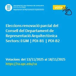 Elecció de representants per proveir les vacants del Consell del Departament de Representació Arquitectònica